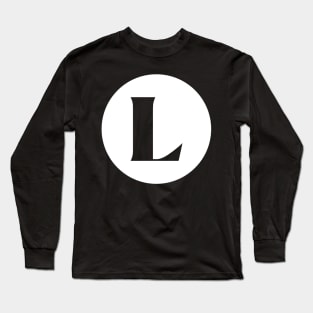 L (Letter Initial Monogram) Long Sleeve T-Shirt